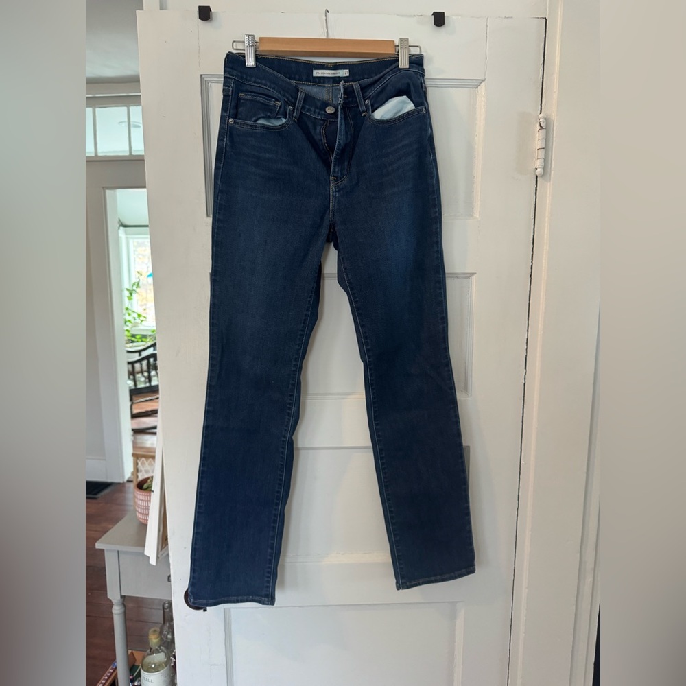 Levi's Dark Blue Straight Leg Women's Jeans
